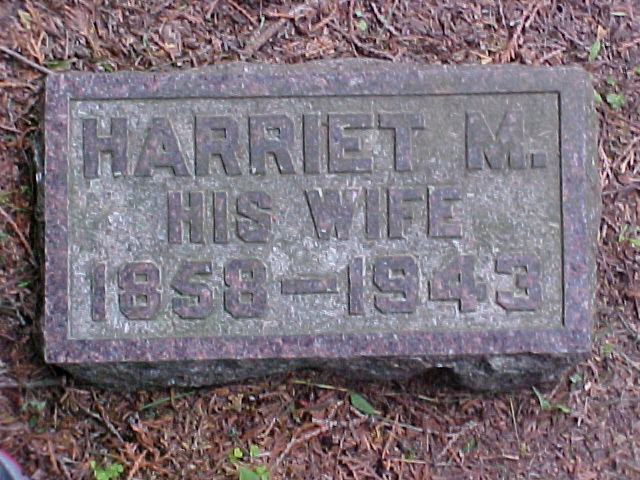 Headstone at South Russell Cemetary